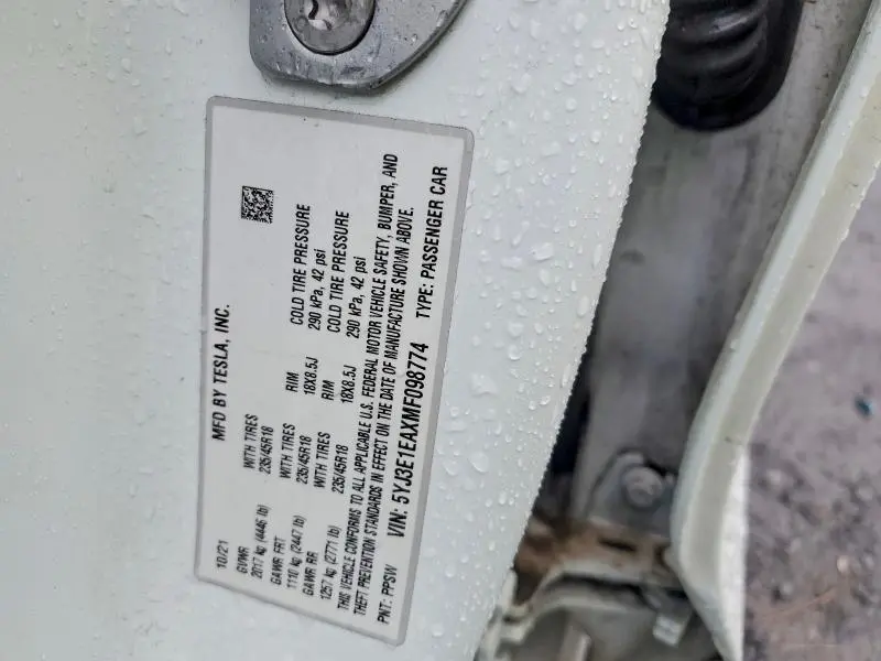 2021 TESLA MODEL 3   