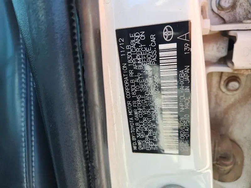 2012 TOYOTA PRIUS C FOUR  