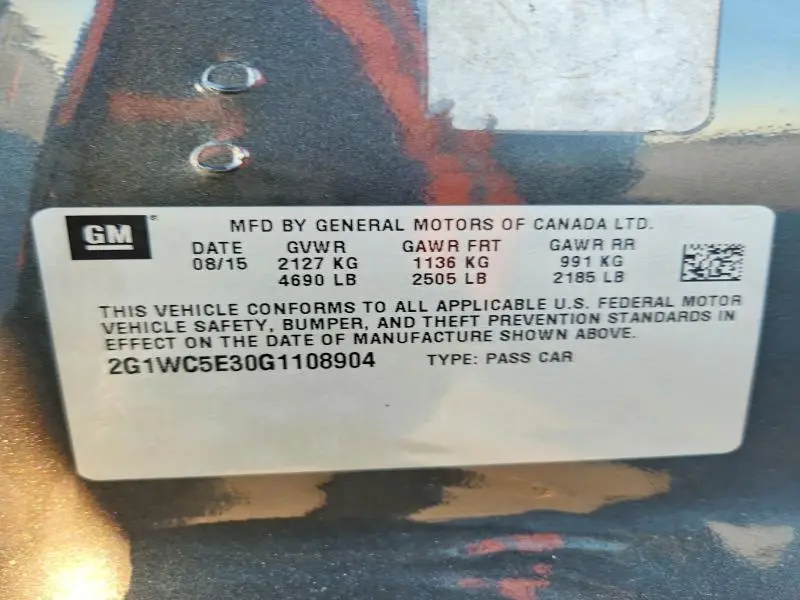 2016 CHEVROLET IMPALA LIMITED LTZ  