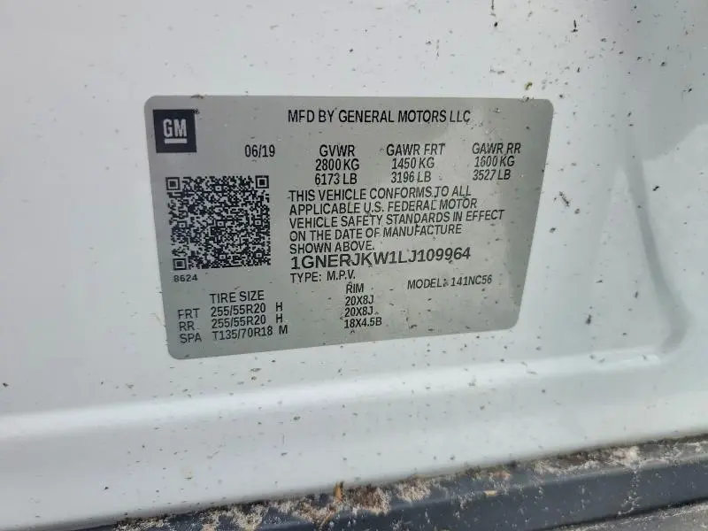 2020 CHEVROLET TRAVERSE RS  