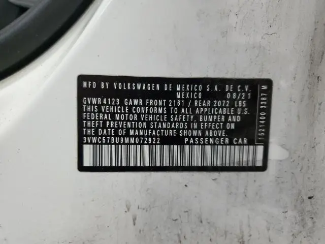 2021 VOLKSWAGEN JETTA S
