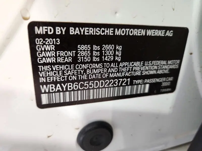 2013 BMW 750 XI  