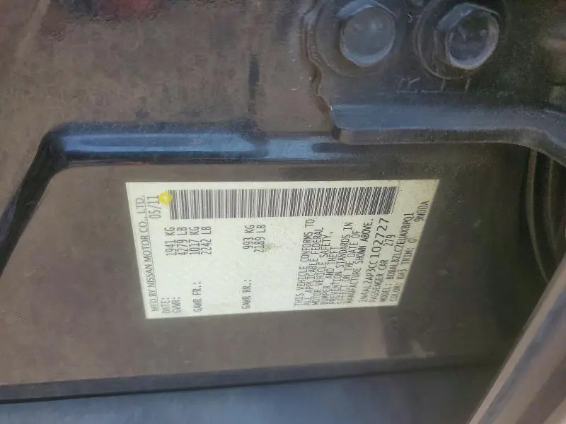 2012 NISSAN ALTIMA 2.5  
