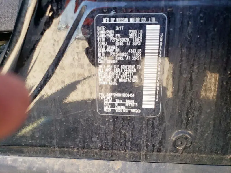 2017 NISSAN ARMADA SV  