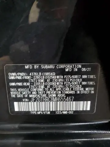 2021 SUBARU CROSSTREK SPORT  