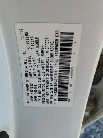 2017 HONDA ACCORD EXL  