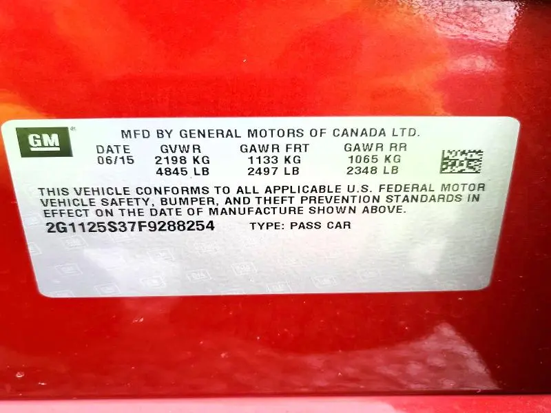 2015 CHEVROLET IMPALA LT  