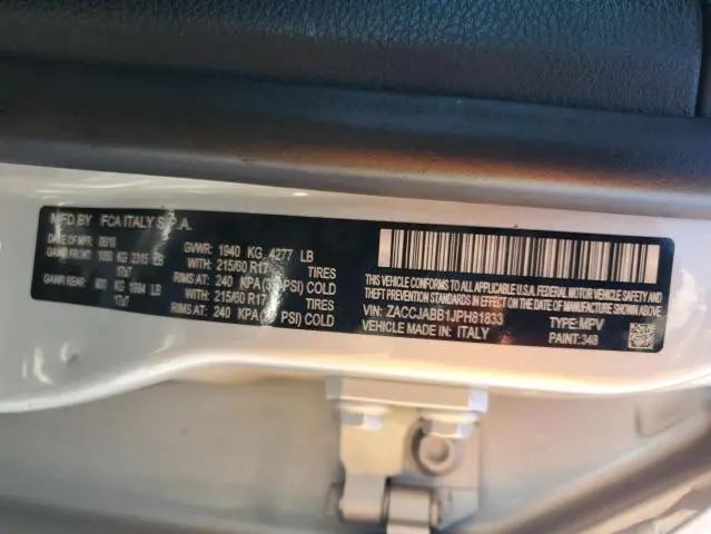 2018 JEEP RENEGADE LATITUDE  