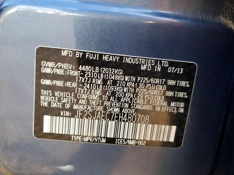2014 SUBARU FORESTER 2.5I PREMIUM  