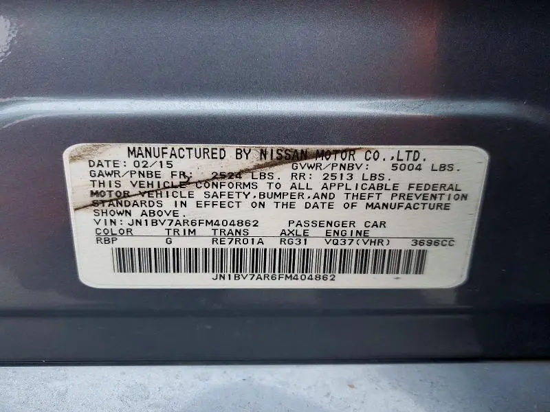 2015 INFINITI Q50 BASE  