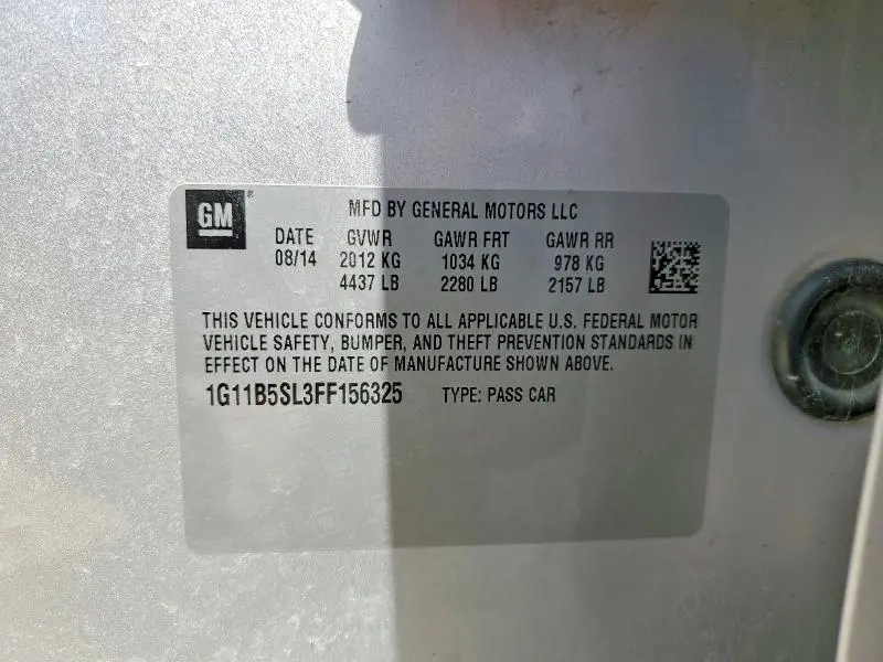 2015 CHEVROLET MALIBU LS  