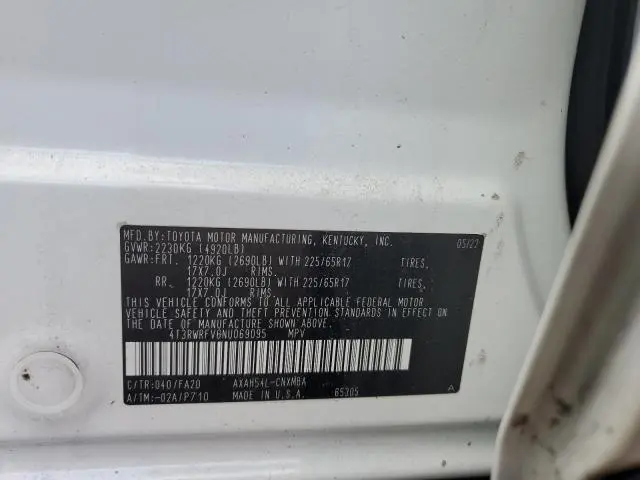 2022 TOYOTA RAV4 XLE  