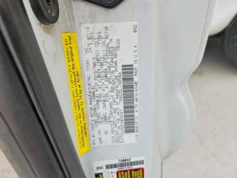 2013 TOYOTA TACOMA ACCESS CAB  