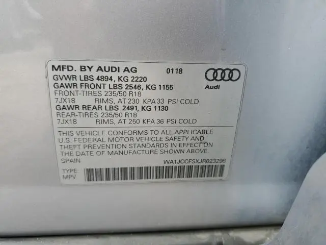 2018 AUDI Q3 PREMIUM PLUS  