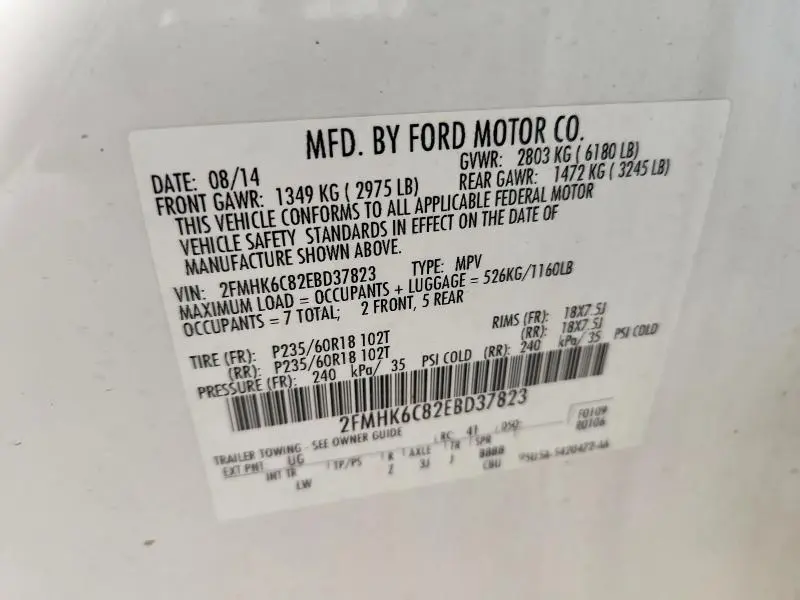 2014 FORD FLEX SEL  