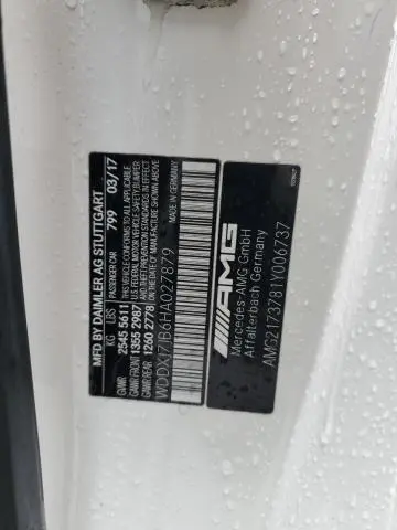 2017 MERCEDES-BENZ S 63 AMG  