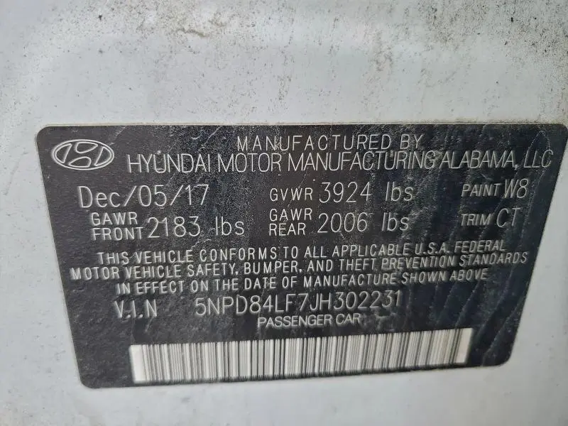 2018 HYUNDAI ELANTRA SEL  