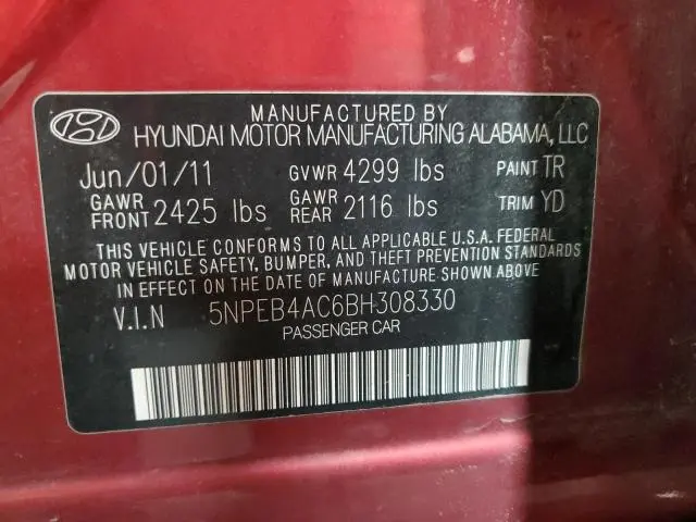 2011 HYUNDAI SONATA GLS  