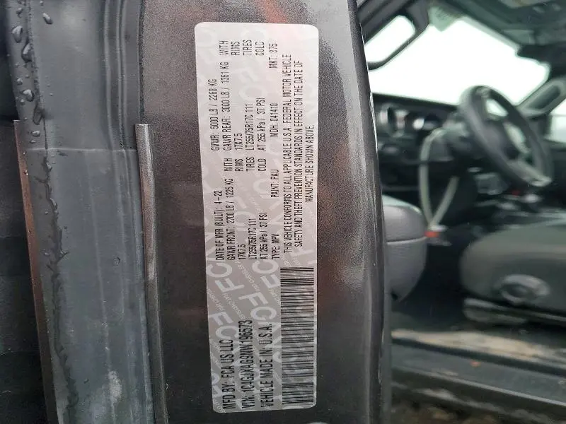 2022 JEEP WRANGLER SPORT  
