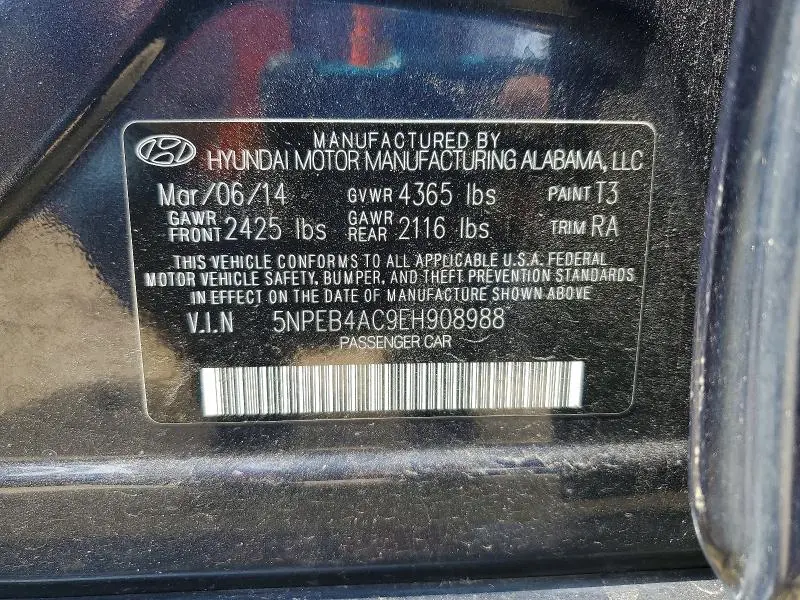 2014 HYUNDAI SONATA GLS  