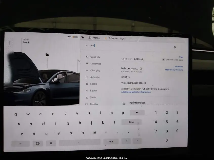 2025 TESLA MODEL 3 LONG RANGE REAR-WHEEL DRIVE/STANDARD REAR-WHEEL DRIVE