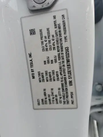 2021 TESLA MODEL 3   