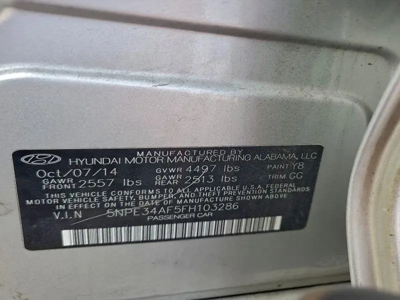 2015 HYUNDAI SONATA SPORT  