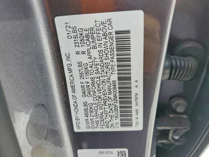 2021 ACURA TLX   