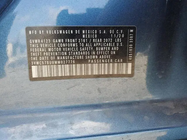 2021 VOLKSWAGEN JETTA S  