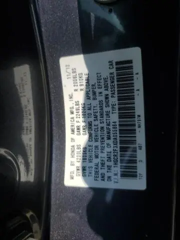 2013 HONDA ACCORD LX  