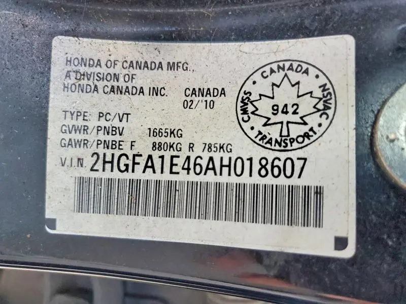 2010 HONDA CIVIC DX-G  