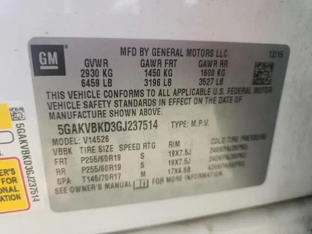 2016 BUICK ENCLAVE   