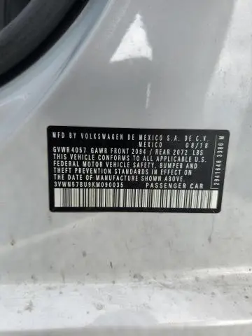 2019 VOLKSWAGEN JETTA S  