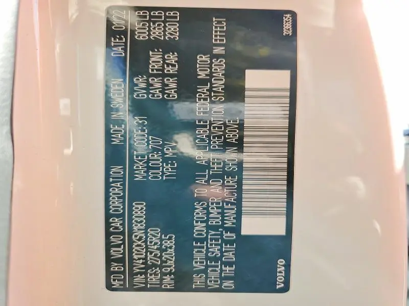 2022 VOLVO XC90 T5 MOMENTUM  