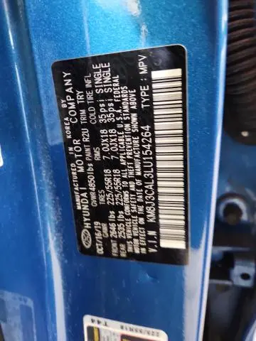 2020 HYUNDAI TUCSON LIMITED  