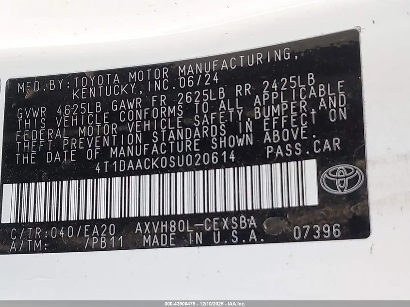 2025 TOYOTA CAMRY SE