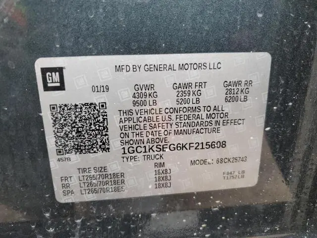 2019 CHEVROLET SILVERADO K2500 HEAVY DUTY LT  