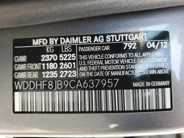 2012 MERCEDES-BENZ E 350 4MATIC