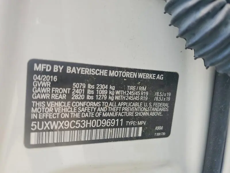2017 BMW X3 XDRIVE28I  