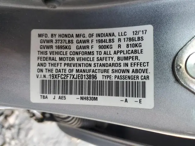 2018 HONDA CIVIC EX  