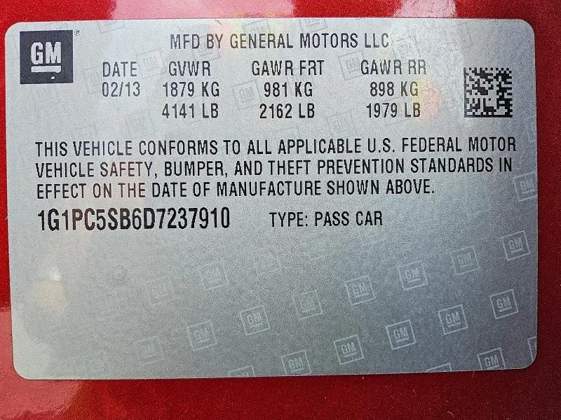 2013 CHEVROLET CRUZE LT  