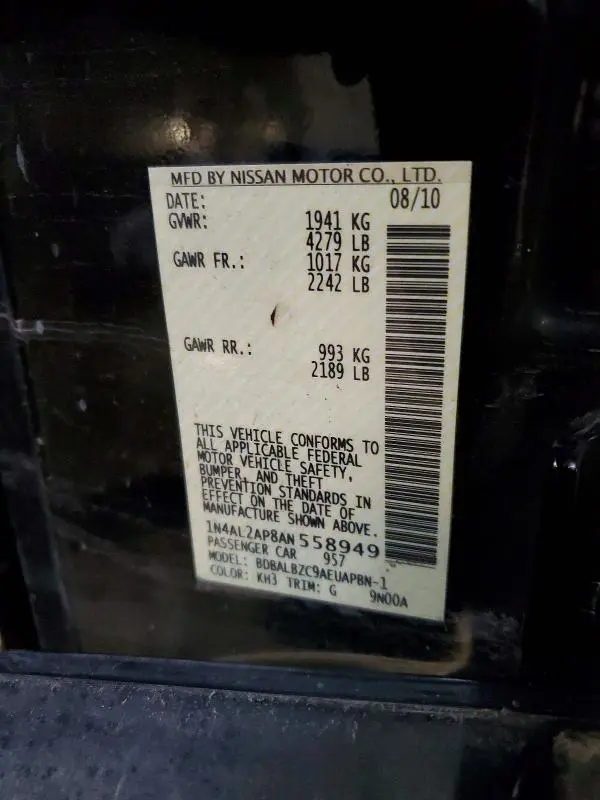 2010 NISSAN ALTIMA 2.5  
