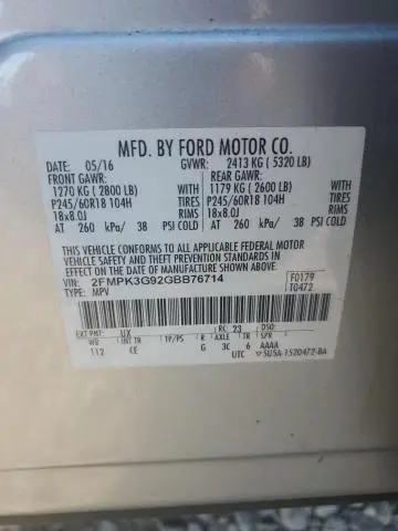 2016 FORD EDGE   
