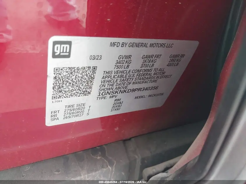 2023 CHEVROLET TAHOE 4WD LT