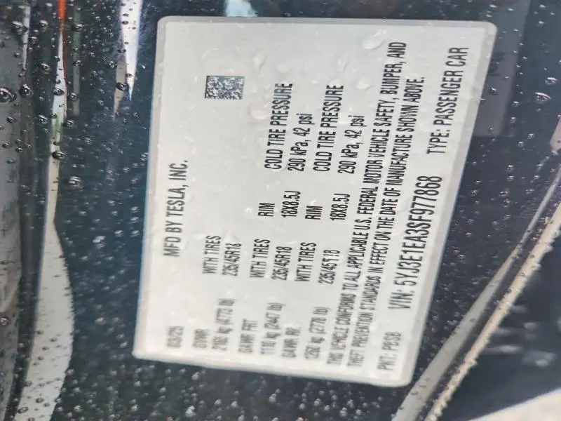 2025 TESLA MODEL 3   