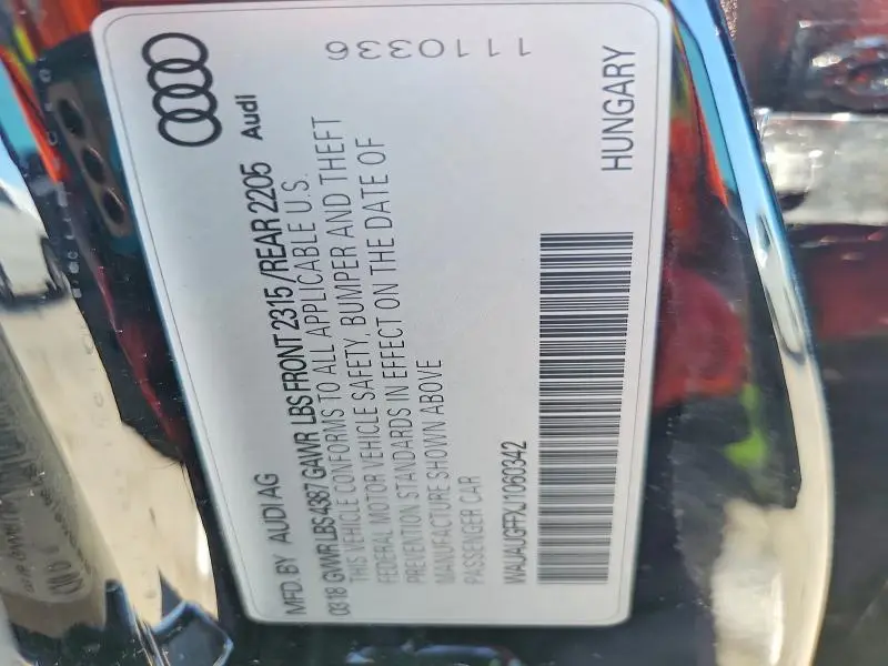 2018 AUDI A3 PREMIUM  