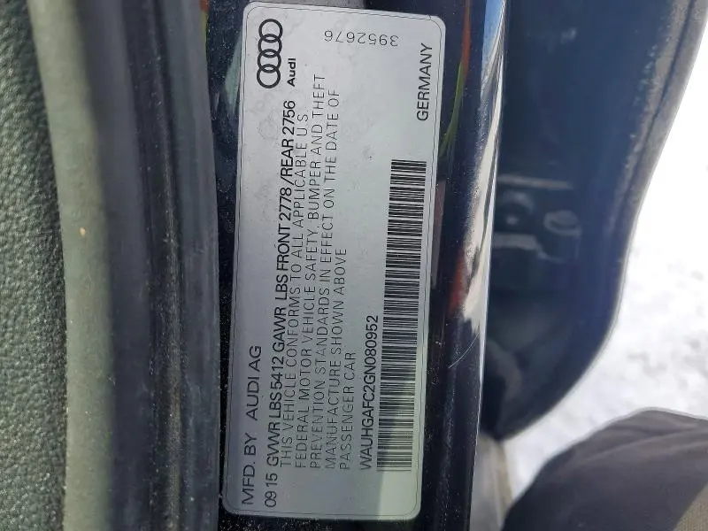 2016 AUDI A6 PRESTIGE  