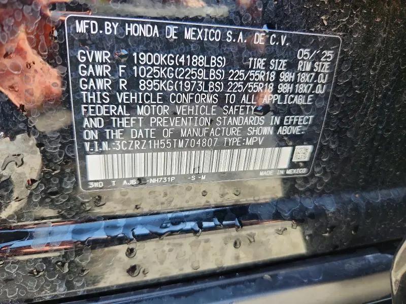 2026 HONDA HR-V SPORT  
