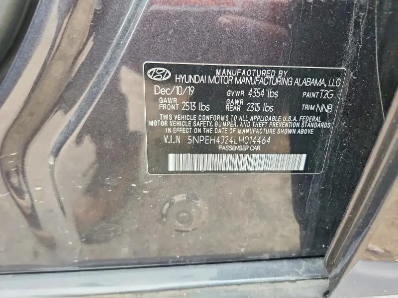 2020 HYUNDAI SONATA LIMITED  