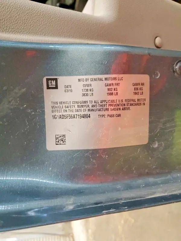 2010 CHEVROLET COBALT 1LT  